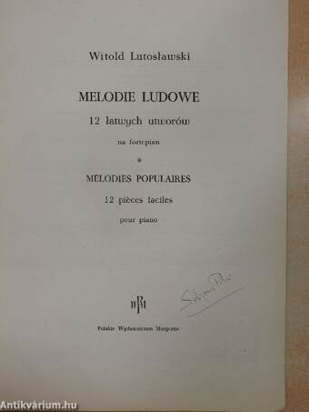 Melodie ludowe (Solymos Péter könyvtárából)