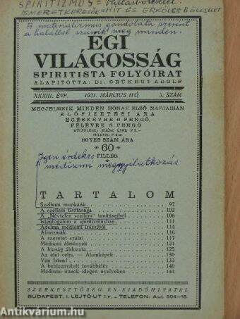 Égi világosság 1931. március