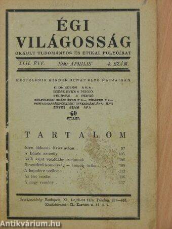 Égi világosság 1940. április