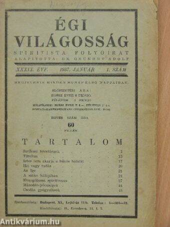 Égi világosság 1937. január