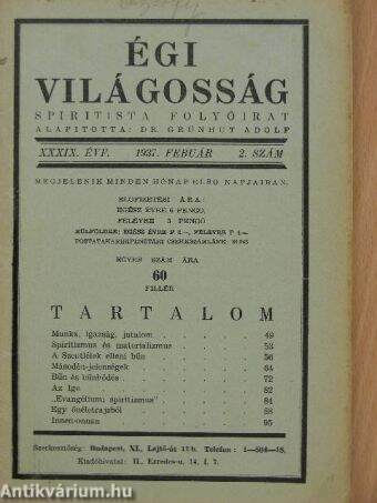 Égi világosság 1937. február