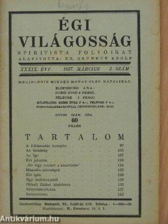 Égi világosság 1937. március