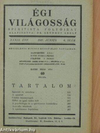 Égi világosság 1937. június