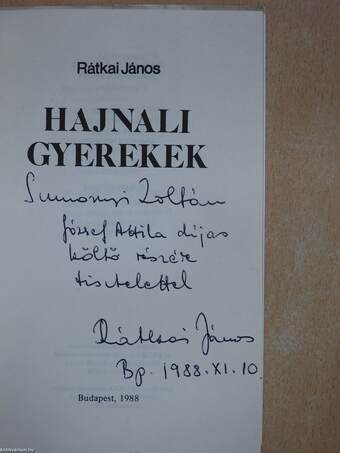 Hajnali gyerekek (dedikált példány)