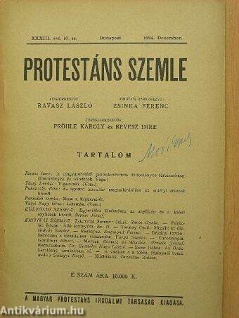 Protestáns Szemle 1924. december