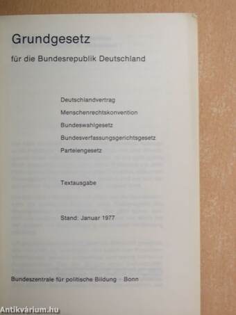 Grundgesetz für die Bundesrepublik Deutschland