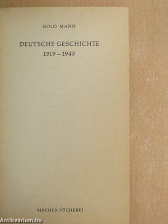 Deutsche Geschichte 1919-1945