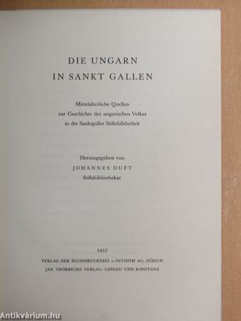 Die Ungarn in Sankt Gallen