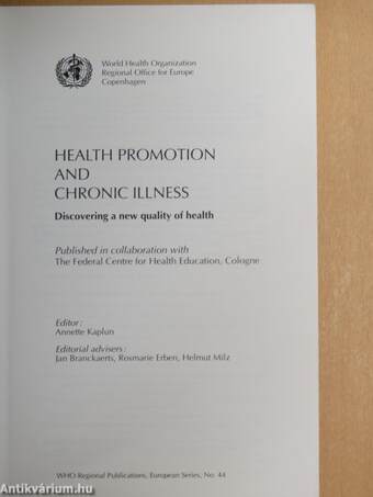 Health Promotion and Chronic Illness