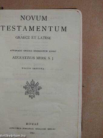 Novum Testamentum Graece et Latine