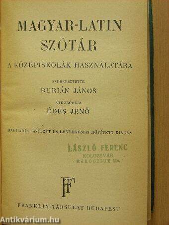 Magyar-latin szótár