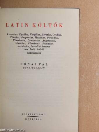 Latin költők