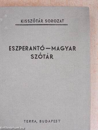 Eszperantó-magyar szótár 