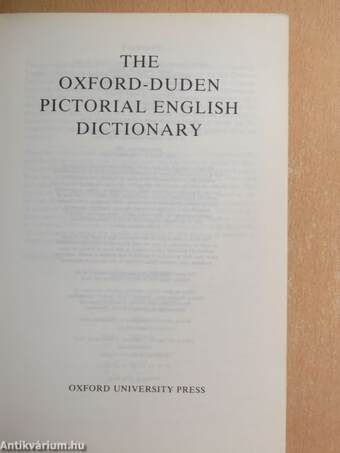 The Oxford-Duden Pictorial English Dictionary