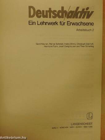 Deutsch aktiv 2 - Arbeitsbuch