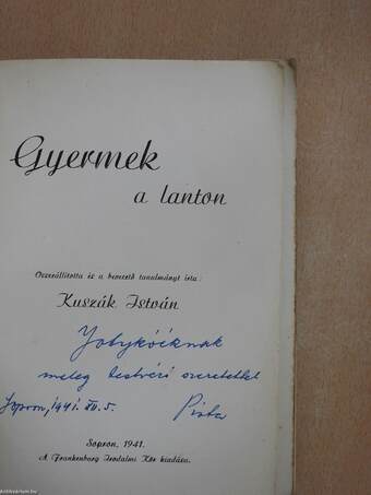 Gyermek a lanton (dedikált példány)