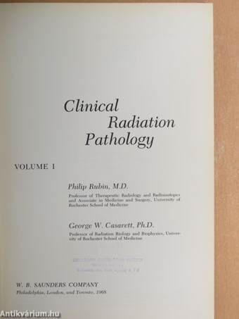 Clinical Radiation Pathology I. (töredék)