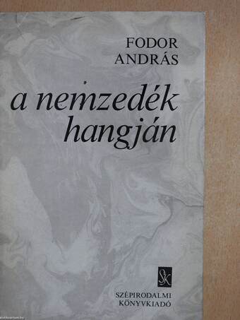 A nemzedék hangján (dedikált példány)