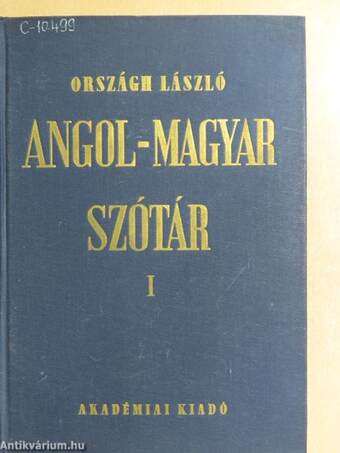 Angol-magyar szótár I-II.