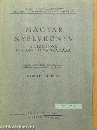 Magyar nyelvkönyv