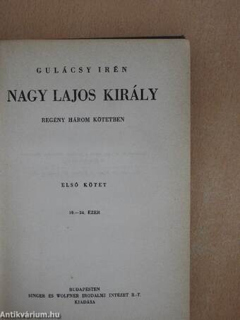 Nagy Lajos király I-III.