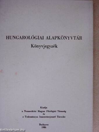 Hungarológiai alapkönyvtár