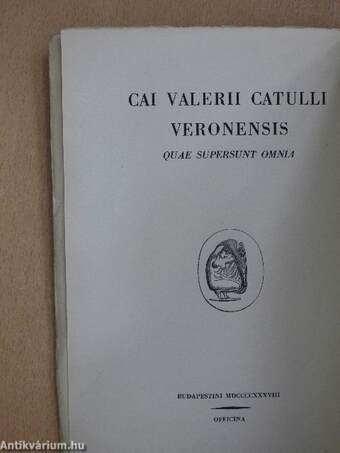 Caius Valerius Catullus összes költeményei