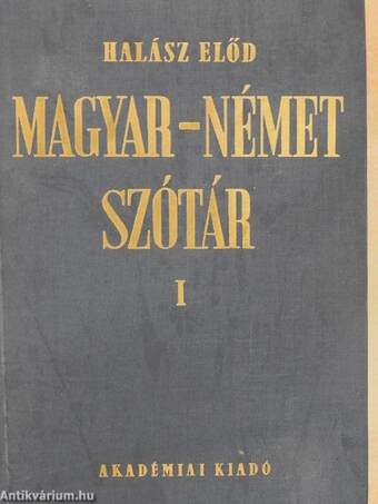 Magyar-német szótár I-II.