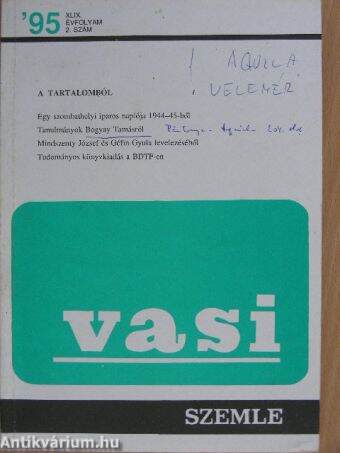 Vasi Szemle 1995/2.