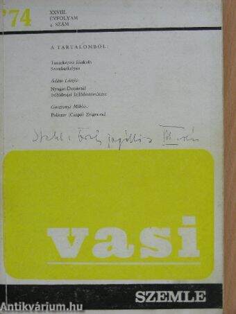 Vasi Szemle 1974/4.