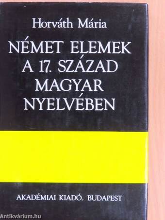 Német elemek a 17. század magyar nyelvében