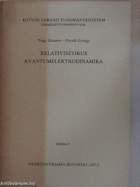 Relativisztikus kvantumelektrodinamika