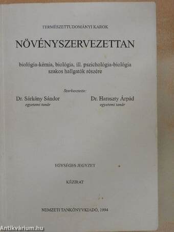 Növényszervezettan