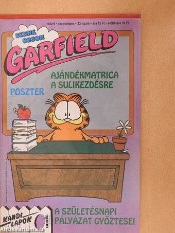 Garfield 1992/9. szeptember (olvasatlan, nyomdatiszta állapotú)