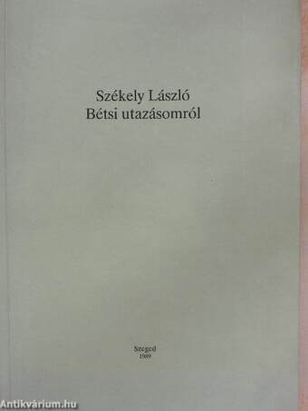 Bétsi utazásomról