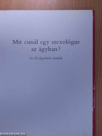 Mit csinál egy szexológus az ágyban?