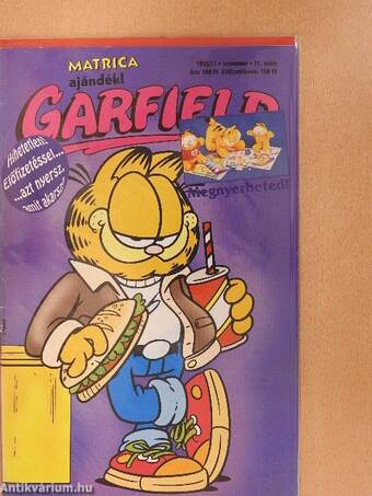 Garfield 1995/11. november (olvasatlan, nyomdatiszta állapotú)