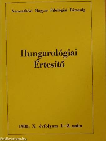 Hungarológiai Értesítő 1988/1-4.