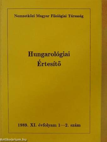 Hungarológiai Értesítő 1989/1-4.