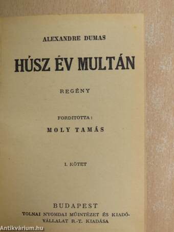 Húsz év multán I-III.