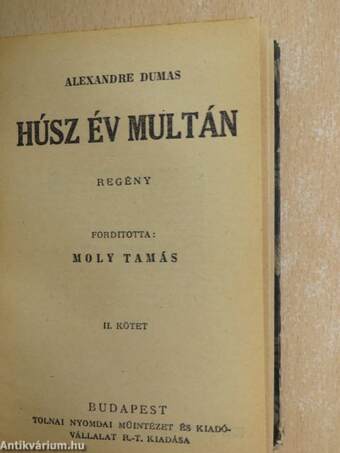 Húsz év multán I-III.