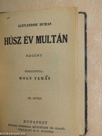 Húsz év multán I-III.