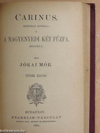 Koronát szerelemért/A Hargita/A kalmár és családja/Petki Farkas leányai/Háromszéki leányok/A két szász/Carinus/A nagyenyedi két fűzfa