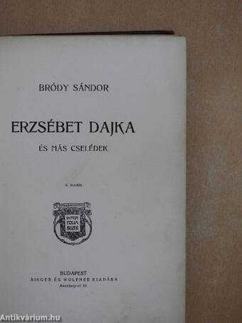 Erzsébet dajka és más cselédek/A dada