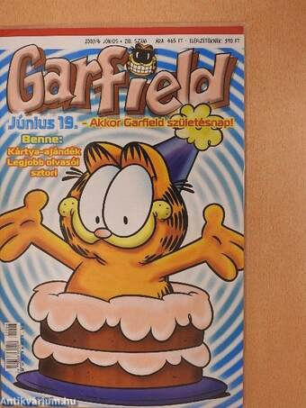 Garfield 2007/6. június (olvasatlan, nyomdatiszta állapotú)