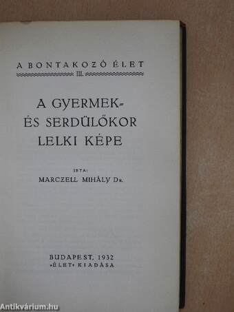 A gyermek- és serdülőkor lelki képe