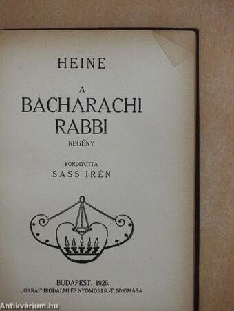 Jokli/Hires zsidó asszonyok/A bacharachi rabbi/Dániél