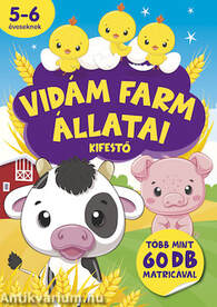 Vidám farm állatai kifestő - több mint 60 db matricával