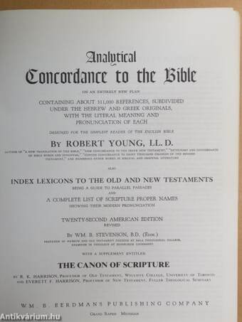 Analytical Concordance to the Bible