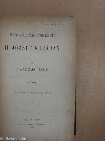 Magyarország története II. József korában I-II.